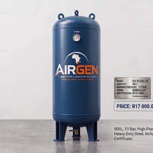 Airgen 500L Vertical Air Receiver Tank - 13 Bar (Certified)
